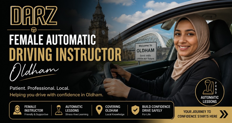 Female Automatic Driving Instructor Oldham
